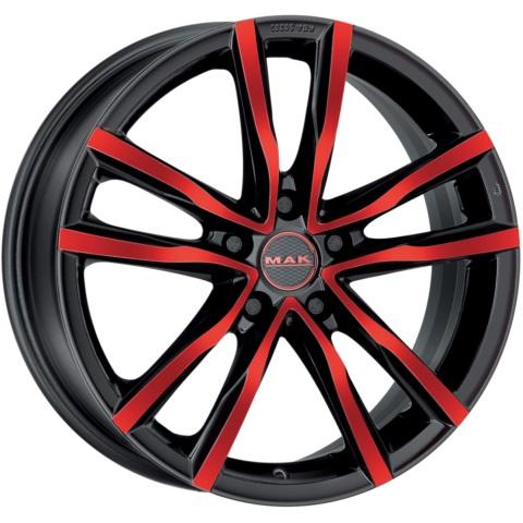 MAK MILANO BLACK AND RED 6x16 5x114.3 ET 40